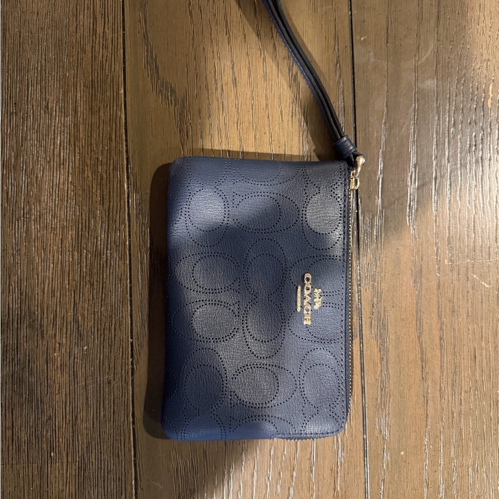 Coach Blue Wristlet
